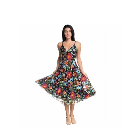 Dress the Population Maren Floral Fit & Flare Dress - Picture 1 of 6